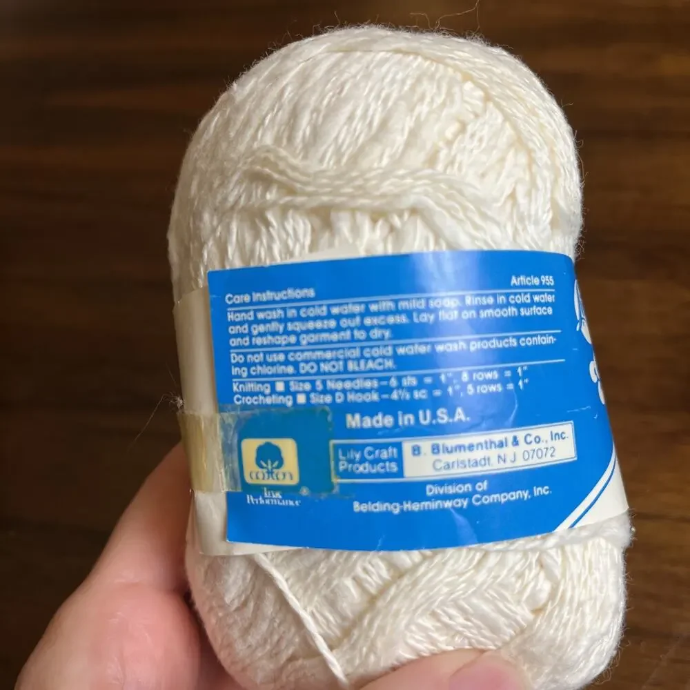 Lily Sugar n' Cream Cotton Yarn Lot Of 7 Skeins Various Colors Original & Mousse